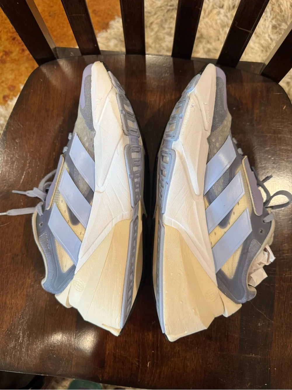 adidas ADISTAR Chunky Runner-Style Sneakers in Light Blue and Lavender